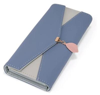 China Long Wallet RFID Wallets For Women Leather Synthetic Organizer Zipper Coin Purse Checkbook Card Holder Phone Designer Vegan Ladies Wallet for sale