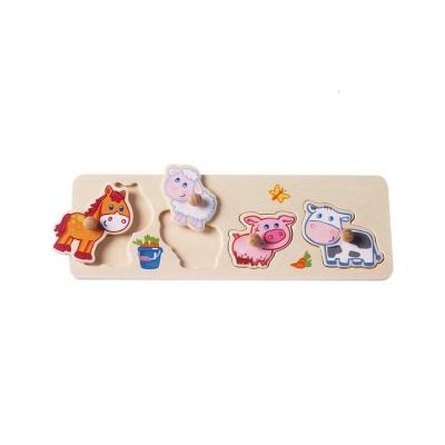 China Puzzle Toys Hot Selling Products Wooden Toys Grabbing Puzzle Children Nursery Animals Puzzle Toy for sale