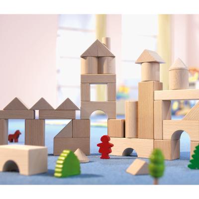 China Wooden Building Block Custom Color Modern Wooden Basic Building Blocks Sets 26 Pcs Starter Pack for sale