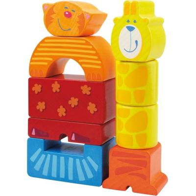 China Wooden Building Block China Factory Zoolino Promotional Wooden Building Blocks With Visual Effect - 9 Pieces For Ages 12 Months And Up for sale