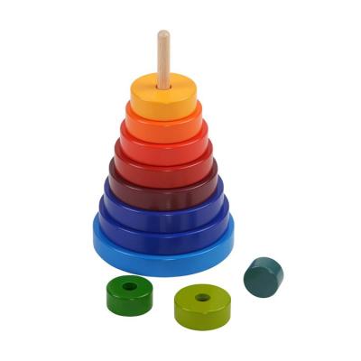 China Hot Selling Montessori Online Rainbow Cone Montessori Wooden Toys New Product Wooden Toys Item Montessori Toys Game for sale