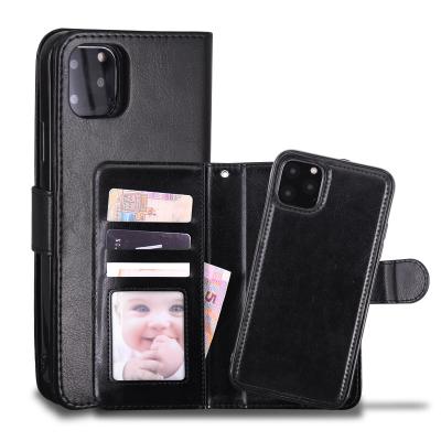 China Luxury Dirt-resistant PU Leather Flip Cover Wallet Phone Case For iPhone 11 Pro Max With Card Slots for sale