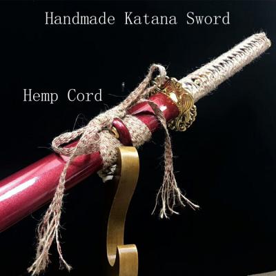 China handmade katana sword with hemp sageo SS119 for sale