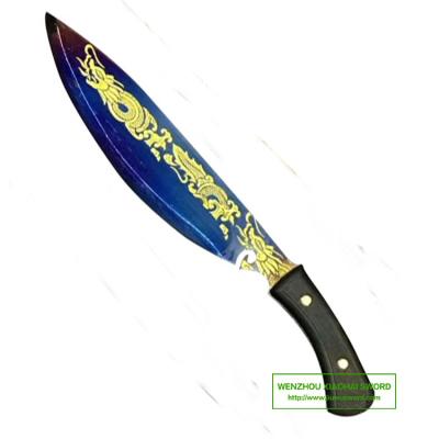 China hand made high carbon steel hacking knife with blue blade SS146J for sale