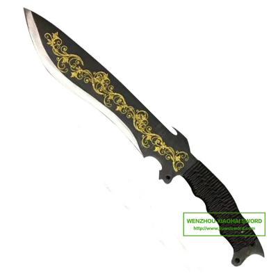 China hand made real hacking knife with etching blade SS146L for sale