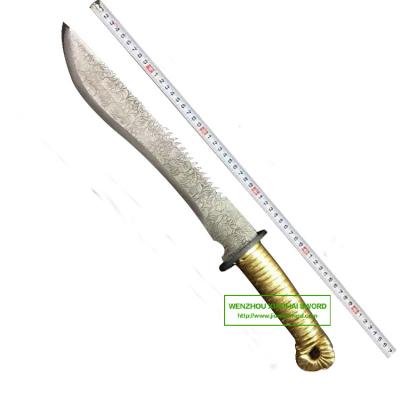 China hand forged high carbon steel hacking knife short sword with etching blade SS146T for sale