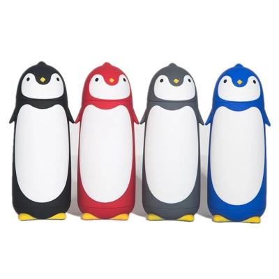 China Customized Logo 280ml PORTABLE Vacuum Wall Thermos Double Penguin Shaped Metal Stainless Steel Kids Water Bottle for sale