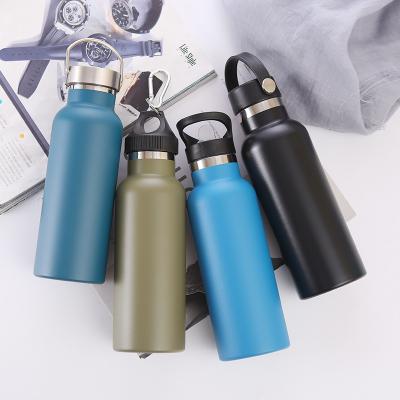 China 500ml Viable Custom Stainless Steel Vacuum Insulated Water Bottle Logo Double Wall Round Mouth for sale