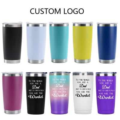 China 20oz Logo Car Vacuum Cup 304 Stainless Steel Disposable Custom Cold Insulation Cups Portable Coffee Mug for sale