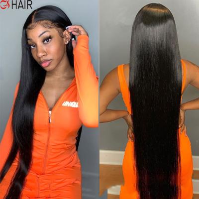 China Hot Unprocessed Silky Straight Full Lace Hair Silky Straight Wig, Transparent Thin Lace Front Wig, 13x6 Hd Frontal Hair Lace Top Wig for sale