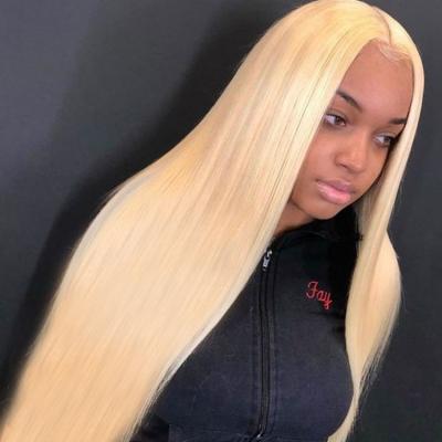 China Indian good quality 613 silky straight wave blonde bundle, 30 inch brazilian blonde bundle 613, thick raw straight blonde bundle for sale