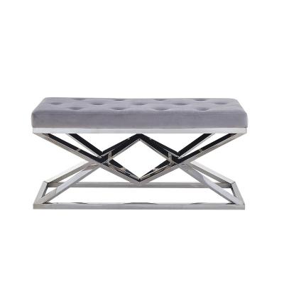 China Living Room Adjustable Seating (Height) Stainless Steel Custom Single Leg Bench Upholstered Piano Stool for sale