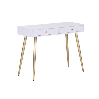 China White High Gloss MDF Office Metal Leg Console Tables Laptop Table Computer Desk (Size) New Design Adjustable Office Furniture for sale