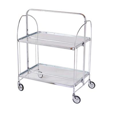 China Contemporary Hotel Furniture Stainless Steel Town Crier Trolley Town Crier Luggage Cart for sale