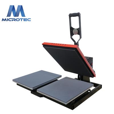 China Garment Shops Microtec T Shirt Shuttle Logo Press Double Bed Heat Press Machine for sale