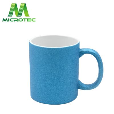 China New Design Sustainable Decorative Sublimation Glitter 11oz Ceramic Mug for sale