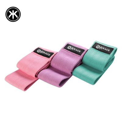 China 2020 Wholesale Krace Home Gym or Gym Training Pink Fitness Workout Hip Exercise Yoga Rubber Resistance Loop Band Sets for sale