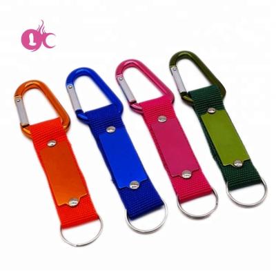 China Hot Sale Custom Engravable Colorful Eco-friendly Lanyard Strap Aluminum Carabiner for sale