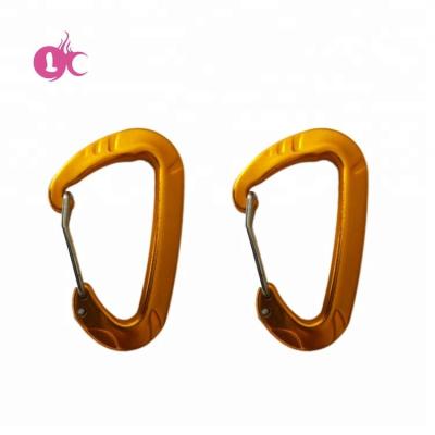 China Use for Outdoor Hammock Aluminum Carabiner D-Ring Clip Hook Climbing Key Chain Manufactures for sale