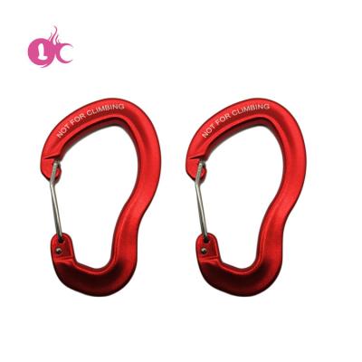 China Use for Outdoor Hammock Factory Custom Logo 12KN 8CM Carabiner Hook for D-Shape Aluminum Alloy Camping Carabiner for sale