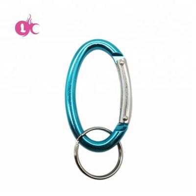 China Bag Maker Promotion Gifts Round Shape Oval Aluminum Carabiner Accessory for sale