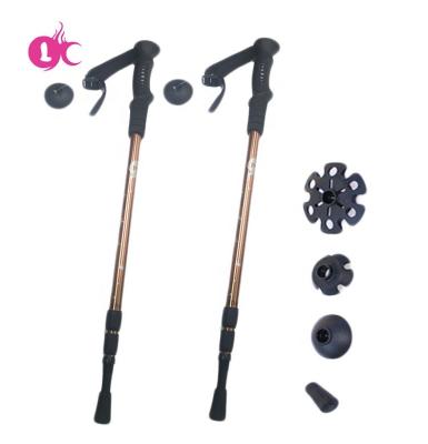 China Wholesale Shockproof Quick Rise Trekking Poles Quick Height Adjustable Factory Lock Increasing Poles Poles For Outdoor Sport for sale