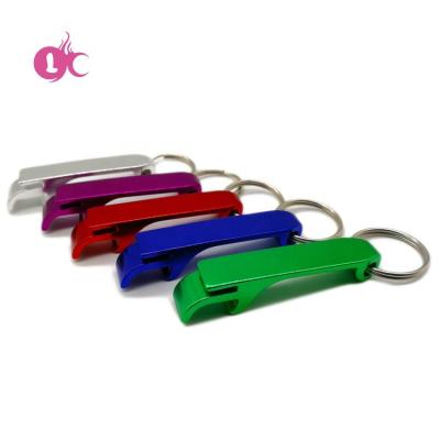 China Sustainable OEM Colored Custom Logo Maker Aluminum Bottle Opener Key Chain for sale