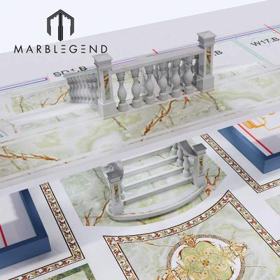 China Luxury Modern Marble Medallion Flooring Interior Design For Villa for sale