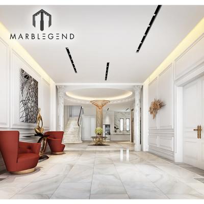 China Luxury Modern Living Room Marble Wall Design Lobby Interior Design Interior Design for sale