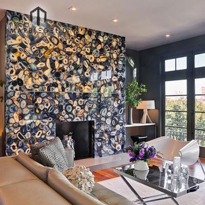 China Wall Cladding Chinese Whosale Natural Gemstone Agate Wall Panel for sale