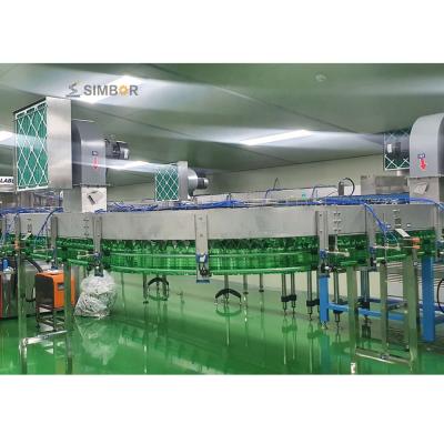 China Air Conveyor Bottle Feeding Empty Plastic Pet Liquid Drink Bottle Feeding Blow Air Conveyor Transport System for sale