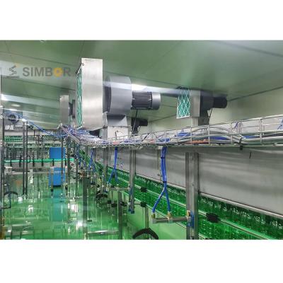 China Air Conveyor Bottle Feeding Automatic Production Line Empty Liquid Plastic Conveyor Drink Bottle Blow Air Feed Filling Machine for sale