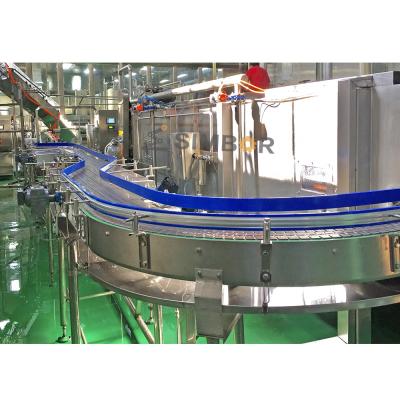 China Automatic Bottle Carrier Beverage Cola Juice Beer Tin Can Conveyor For Feeding Conveyor Feeding Pallet Chain Conveyor for sale