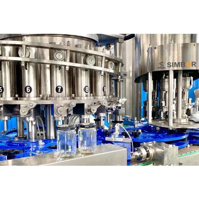 China Glass Beverage Monoblock Jar Bottle Jam Sauce Paste Ketchup Oil Piston Injection Stirring Filling Bottling Dosing Capping Machine for sale