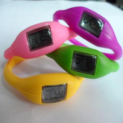 China Pms Colors Silicone Wristband Watch Rubber Jelly Ion Anion Wristwatch With Silk-Screen Printed for sale