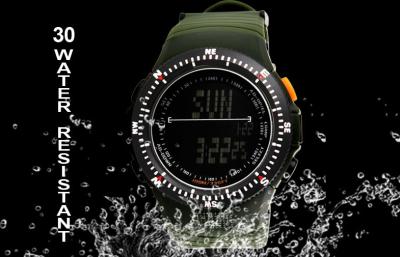 China Negative Display Military Alarm Digital Watch With Japanese Batteries for sale