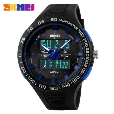 China Original  PU Strap 50M Deep Waterproof  Analog Digital Watch For Fitness Sport Lover for sale