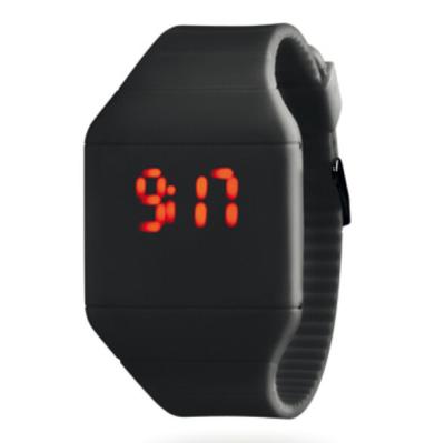 China Unisex  LED Digital Wrist Watch Black For Christmas Gift , Faceless Bracelet LED Watch for sale