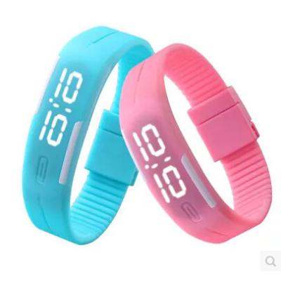 China Ultra Thin Silicone LED Digital Sports Watch For Kids , LED Touchscreen Watch for sale