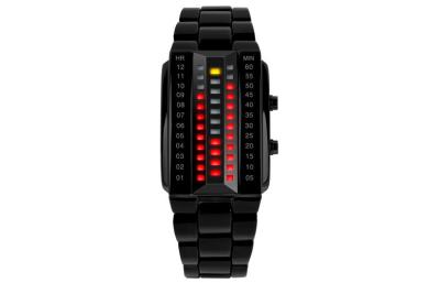 Chine La montre unisexe de 3D LED a adapté la montre-bracelet noire de Digital d'alliage à vendre