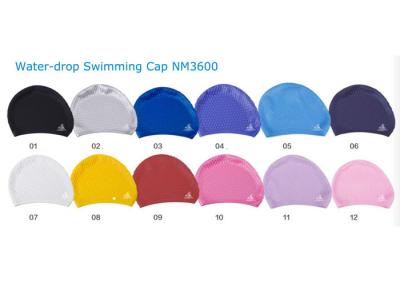 China Water-drop Silicone Flexible Swimming Caps for sale