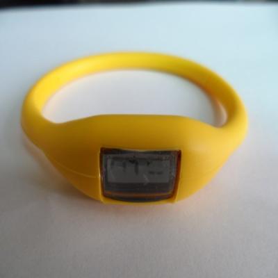 China Colorful Custom Silicone Band Watch , Christmas Silicone Rubber Wristband Watch Pedometer for sale