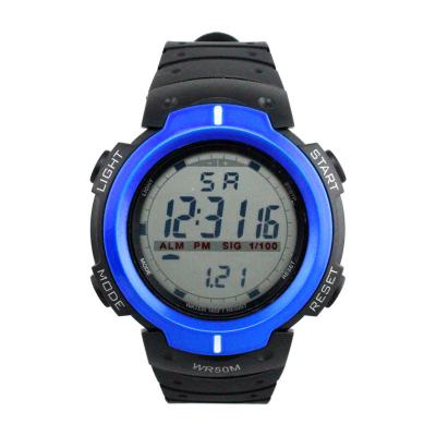 China Unisex Mens Digital Sports Watches With Plastic Glass , Rubber Strap Watches for sale