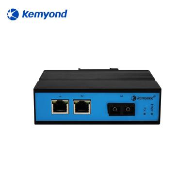 China Industrial Transmission Network Kemyond In Stock T300 Managed Low Power-consumption 1000M Din-Rail Industrial Grade IEEE802.3 Fiber Optic Transceiver for sale