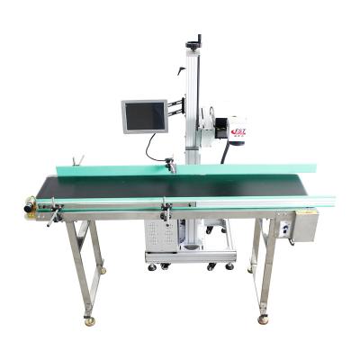 China FST Air Cooled Online UV Fiber Flight Laser Marker Pipeline Fly Marking Machine For Metal Parts for sale