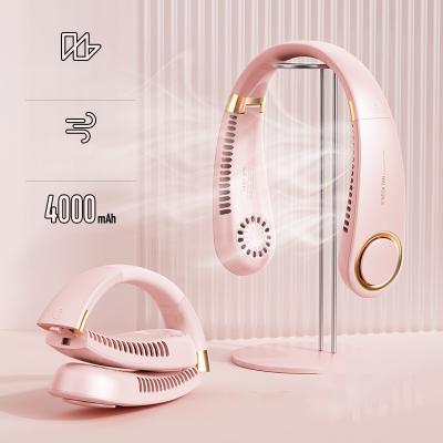 China Mini Handheld Hot Sale Neckband Portable Portable Air Cooling Fan Rechargeable Hanging Bladeless Neck Outdoor Fan for sale