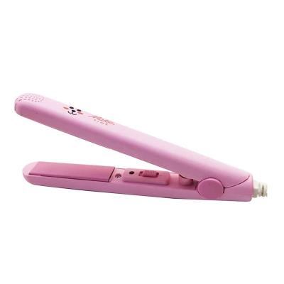 China Cheapest Price Luminous Flat Household New Style Electric Hair Mini Straightening Salon Styling Tools Design Flat Iron Hair Straightener for sale