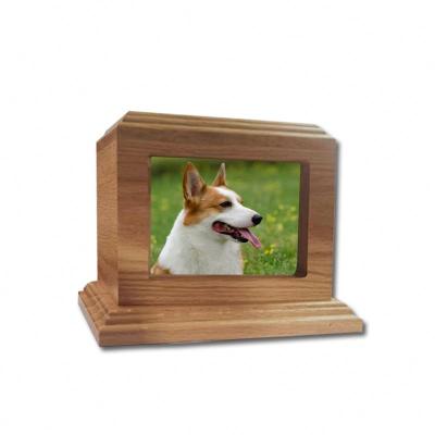 China Customized Viable Small Animal Urns Wooden Pet Urn Memorial Wooden Box Pet Urns for sale