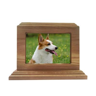 China Viable Wholesale Pet Funeral Supply Wooden Cremation Urn Pet Urn for sale