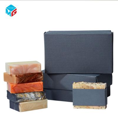 China Handmade custom classic artpaper materials soap packaging box for hand made soap for sale